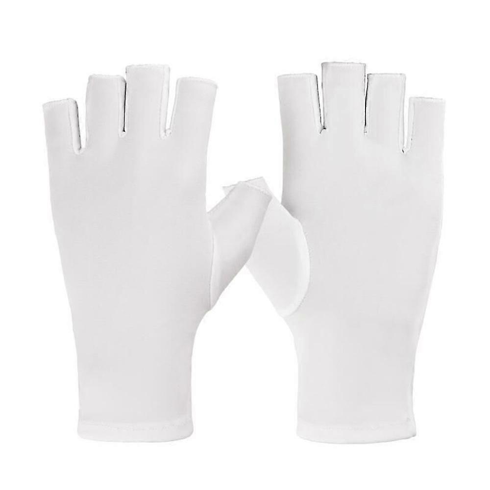 Uv Protection Half Finger Gloves For Manicure Gel Nail Lamp Driving Sport