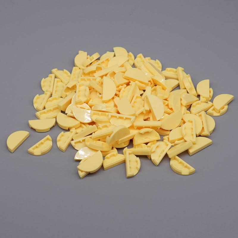 Handmade Semi-Circle Building Blocks with Smooth Surface - Small Particle Compatible Assembly Accessories