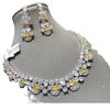 Wih Yellow Diamond Necklace Earrings Luxury Celebrity Temperament Women'S Evening Dress Banquet Jewelry