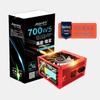JAZPER 700W 400W-Rated Silent Power Supply for Desktop PC with Dual 6-Pin GPU Support