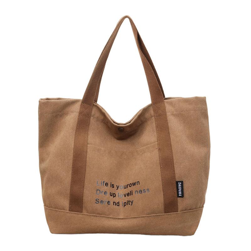Borsa Tote in Tela Retrò da Donna 2026 – Versatile, Grande Capacità, da Mano o a Spalla Singola per il Pendolarismo