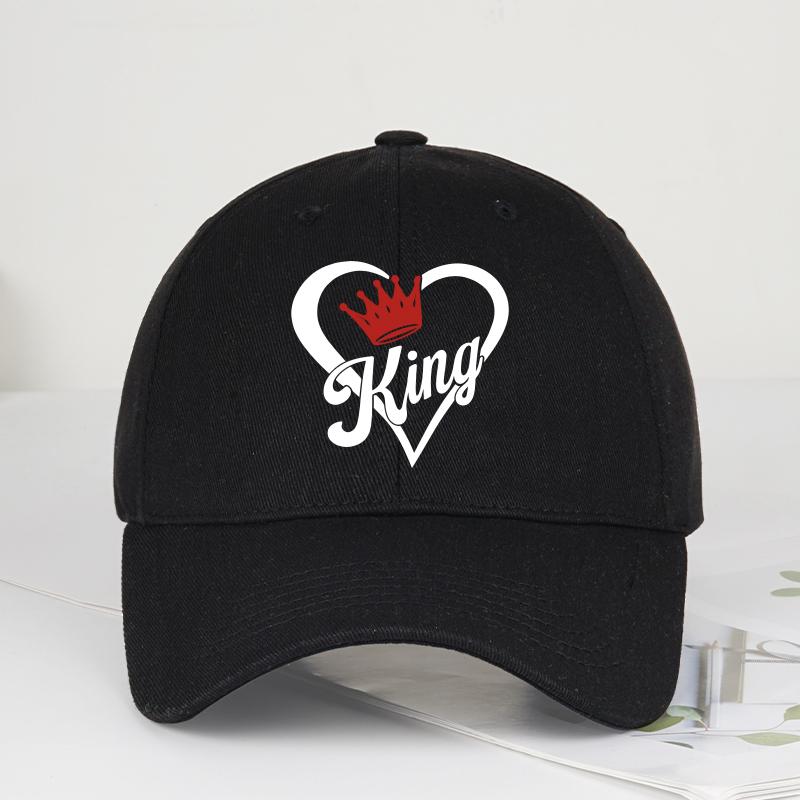 

MLFO King Queen Crown Heart Baseball Cap Soft Comfortable and RoUnisextic Perfect for Daily Dates Valentines Day Gift