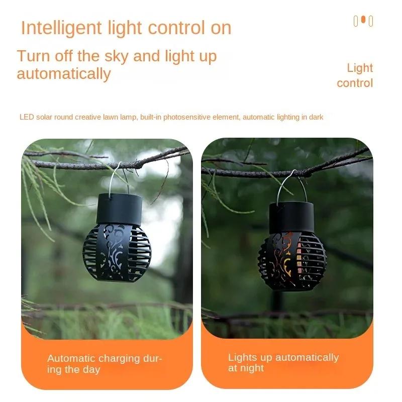 Outdoor Solar Lights Retro Lantern Lantern Lights Hanging Flame Lamp Landscape Lighting Floor Lights Spotlight Home Garden Decor