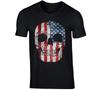 Vintage American Flag Skull T Shirt