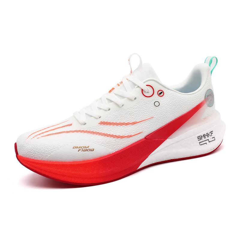 New sports shoes carbon plate breathable, light and non-slip, adolescent students running casual shoes friction sound men
