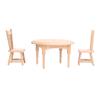 3 Stück 1:12 Holz Puppenhaus Runder Tisch Stuhl Simuliert DIY Miniatur Möbel Zubehör
