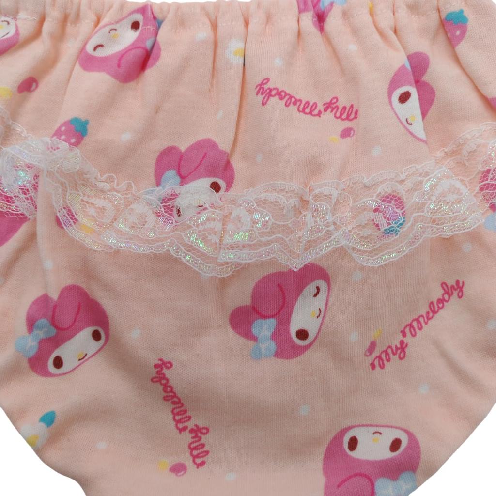 Sanrio Characters Panties My Cotton Girls' (2-Pack) Kuromi, Melody, Cinnamoroll, 100%