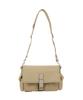 Vlot Buckle Flap Messenger Bag [Beige]