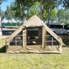 Inflatable Outdoor Camping Tent with Double Doors, Sun Protection, Canopy, and Ample Space for 3-5 People