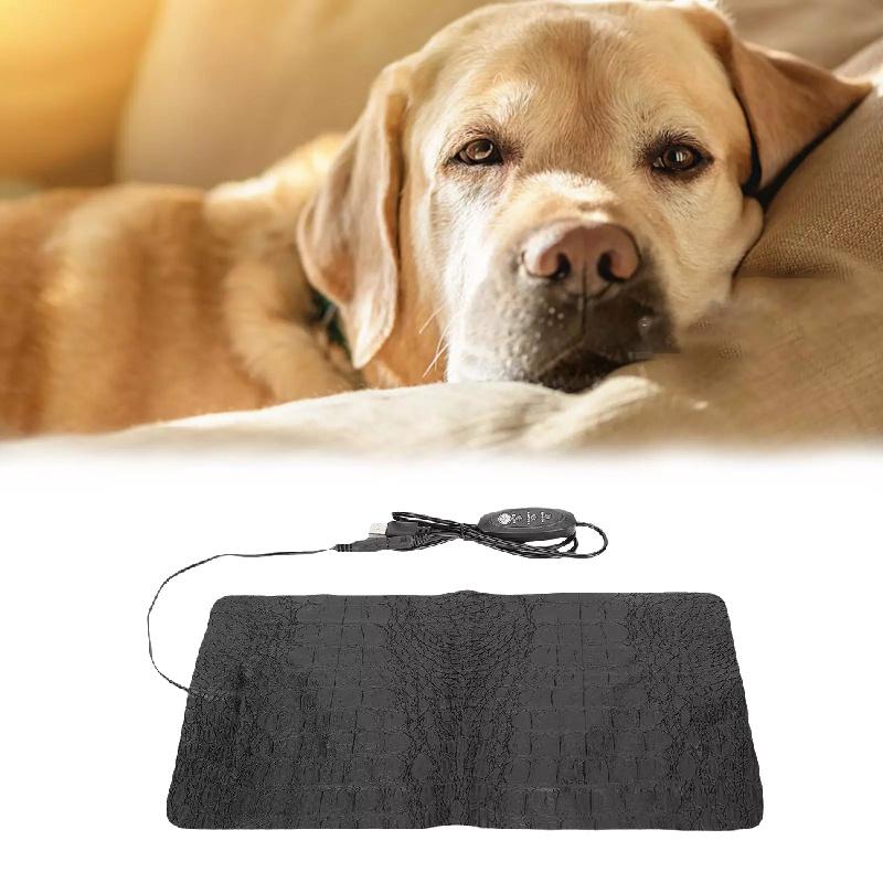 Heizung Haustier Elektrisches Hunde Katze Bett Wärmer 3 Modi Wasserdicht Teppich Decke USB Bett