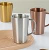Taza Termo Aislada de Doble Pared de Acero Inoxidable 304 con Asa - Dorada