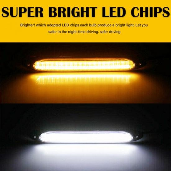 6" Sequential DRL LED Strip Headlight Light Daytime Running Signal Lamp 2pcs