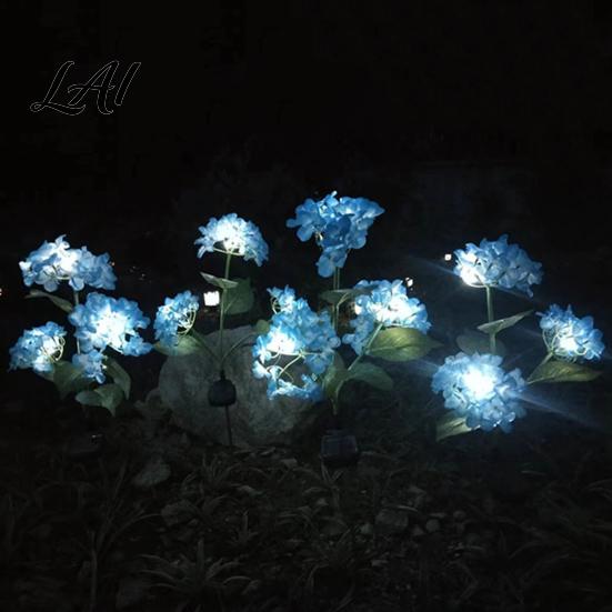 Weather-Resistant Outdoor Lights Fairy Hydrangea Light LED Solar Powered Garden Stake Lights