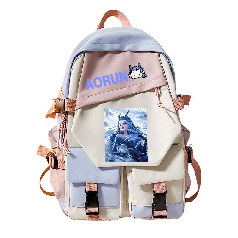 New Ao Run cute popular peripheral backpack movie Nezha 2 new student large-capacity schoolbag