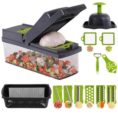 12 In 1 Multifunctional Vegetable Slicer Cutter Shredders Slicer With Basket Fruit Potato Chopper Carrot Grater
