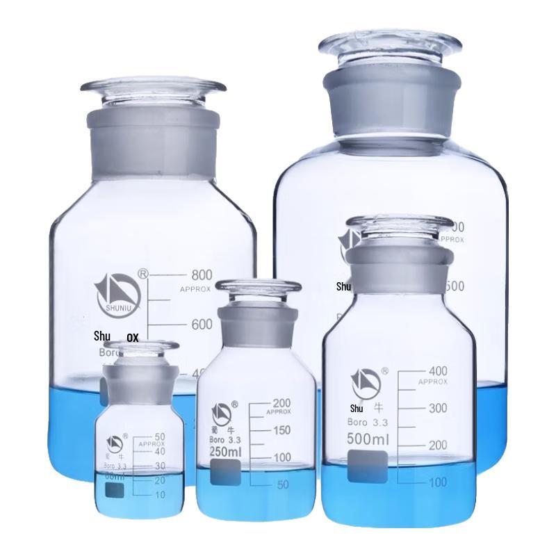 Shu Niu High Borosilicate Wide Mouth Reagent Bottles 500ml