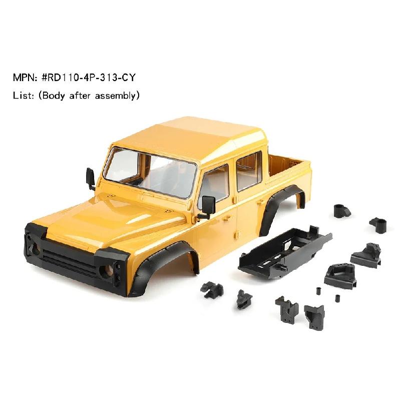 Metal Simulation 313/324mm 4 Doors Pickup Truck Shell for 1/10 RC Crawler Car Traxxas TRX4 Defender SCX10II RC4WD RD110 Parts