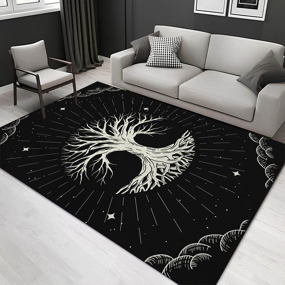 

1pc 1442607749Pattern Carpet, Area Rug For Living Room Bedroom Room Bed Chair Laundry Entryway Corridor Yard Non-slip Outdoor Camping Rug Fl 60cm by 90cm
