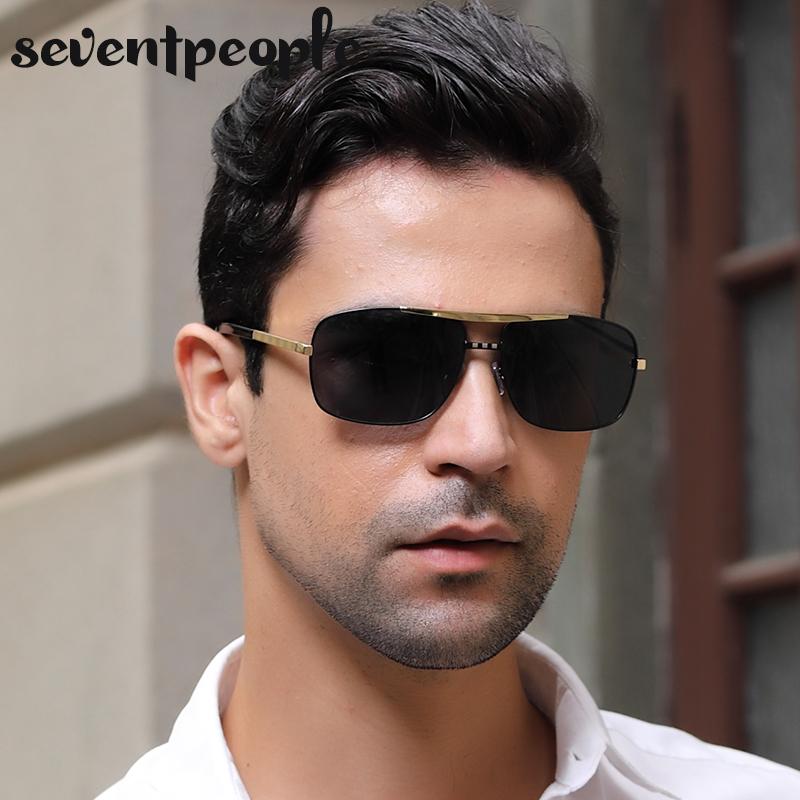 Vintage Square Sunglasses Men Luxury Brand Designer Metal Frames Sun Glasses for Male Fashion Rectangular Sunglass Gafas De Sol