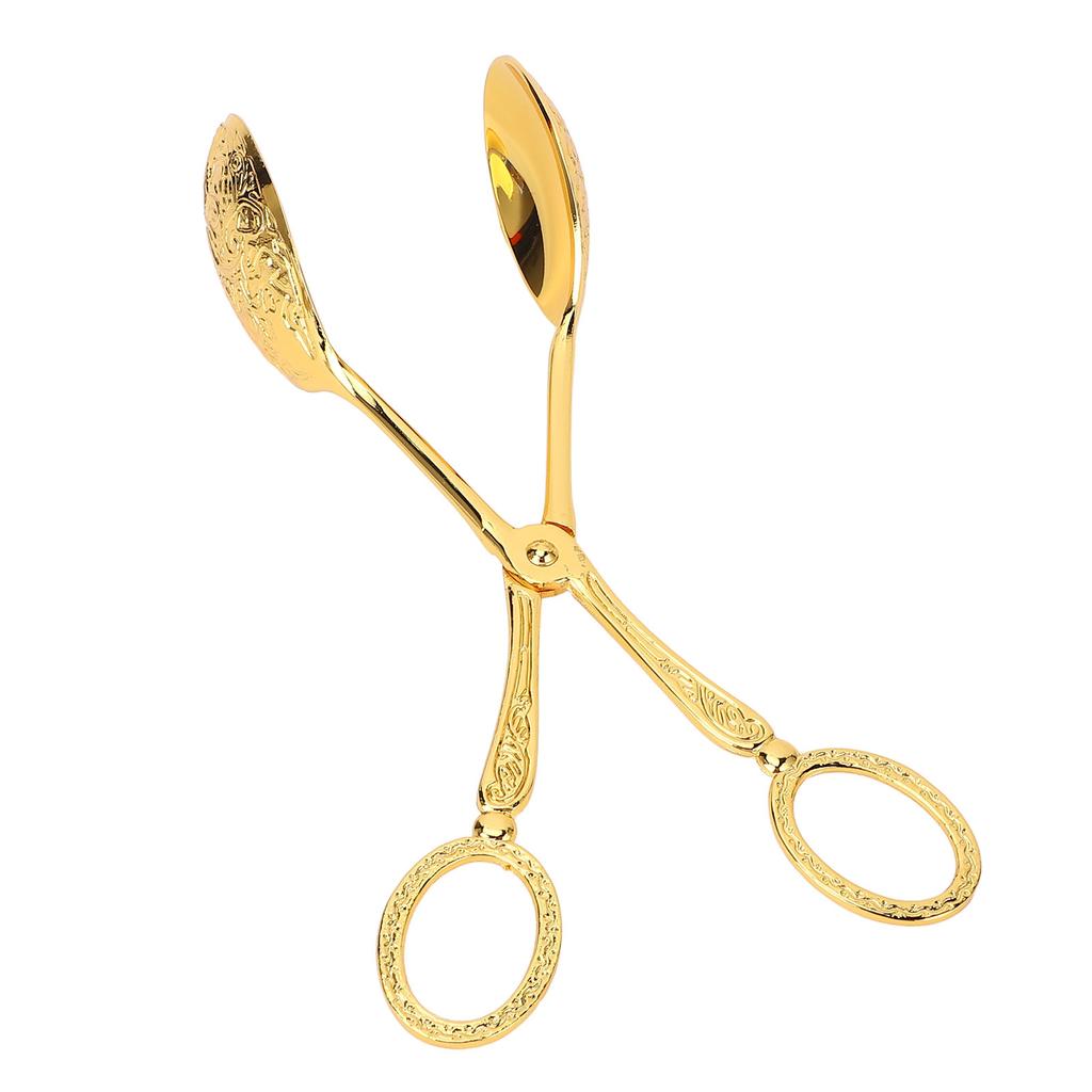 Metal Spoon Clip European   Multifunctional Serving Scissor Tongs for Cake Bread Fruits Home Kitchen Party Buffet