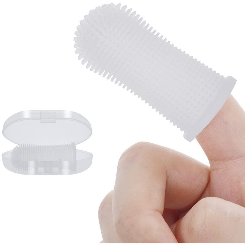 Dog Super Soft Pet Finger Toothbrush Teeth Cleaning Bad Breath Care Nontoxic Silicone Tooth Brush Tool Dog Cat Cleaning Supplies