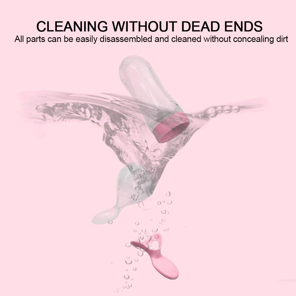 90ml Silicone Baby Toddler Feeding Bottle with Spoon   Food Cereal Squeeze Feeder