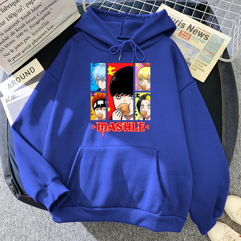 

Горячая аниме Mashle Magic And Muscles Hooded Eat Fried Chicken Mosaic Print Мужские и женские толстовки с капюшоном Повседневная уличная одежда Harajuku Толстовка 4XL