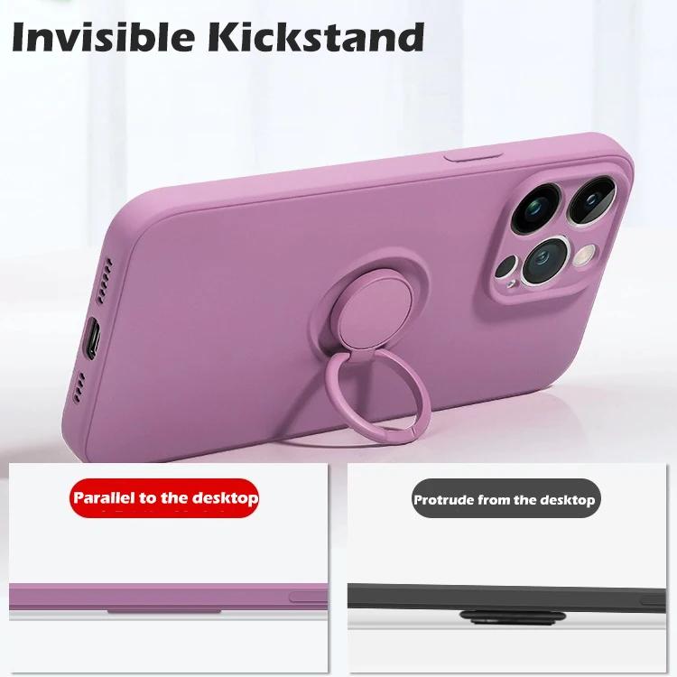 Luxury Liquid Silicone Magnetic Ring Holder Case For iPhone 15 14 13 12 16 Mini 11 Pro Max X XR XS Max Plus Lanyard Cover