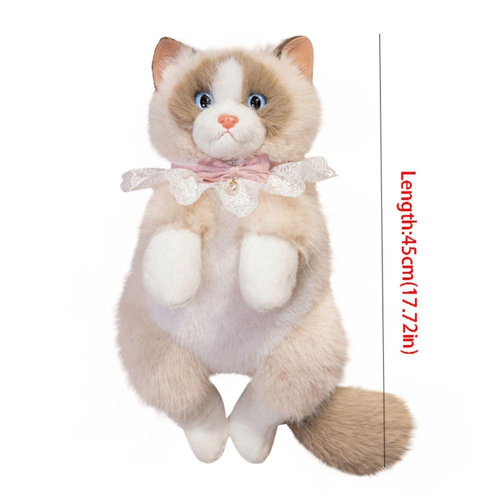 Super Realistic Simulated Puppet Cat Backpack Cute Animals Plush Bag  Birthday Gift