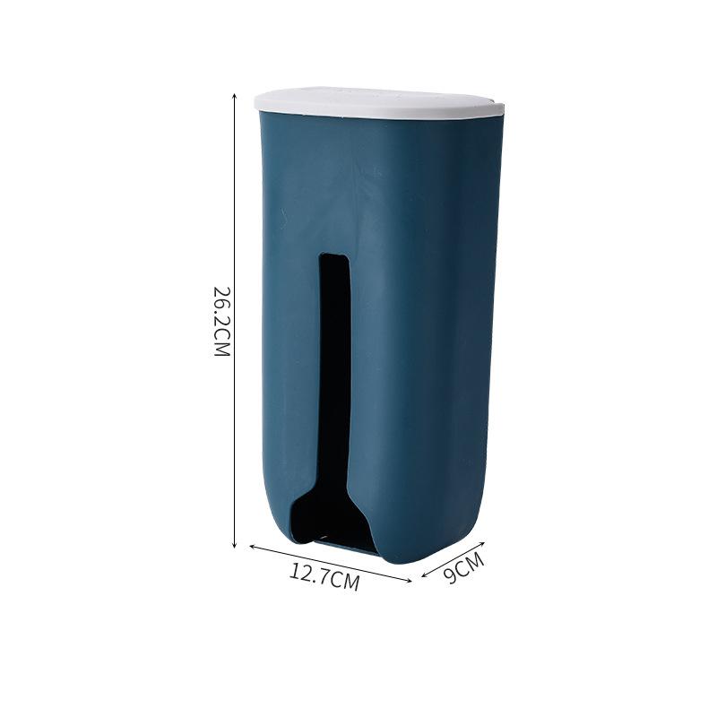 Porta sacchetti di plastica da cucina, organizer da parete per sacchetti della spazzatura, contenitore per sacchetti della spazzatura da bagno, distributore di accessori da cucina