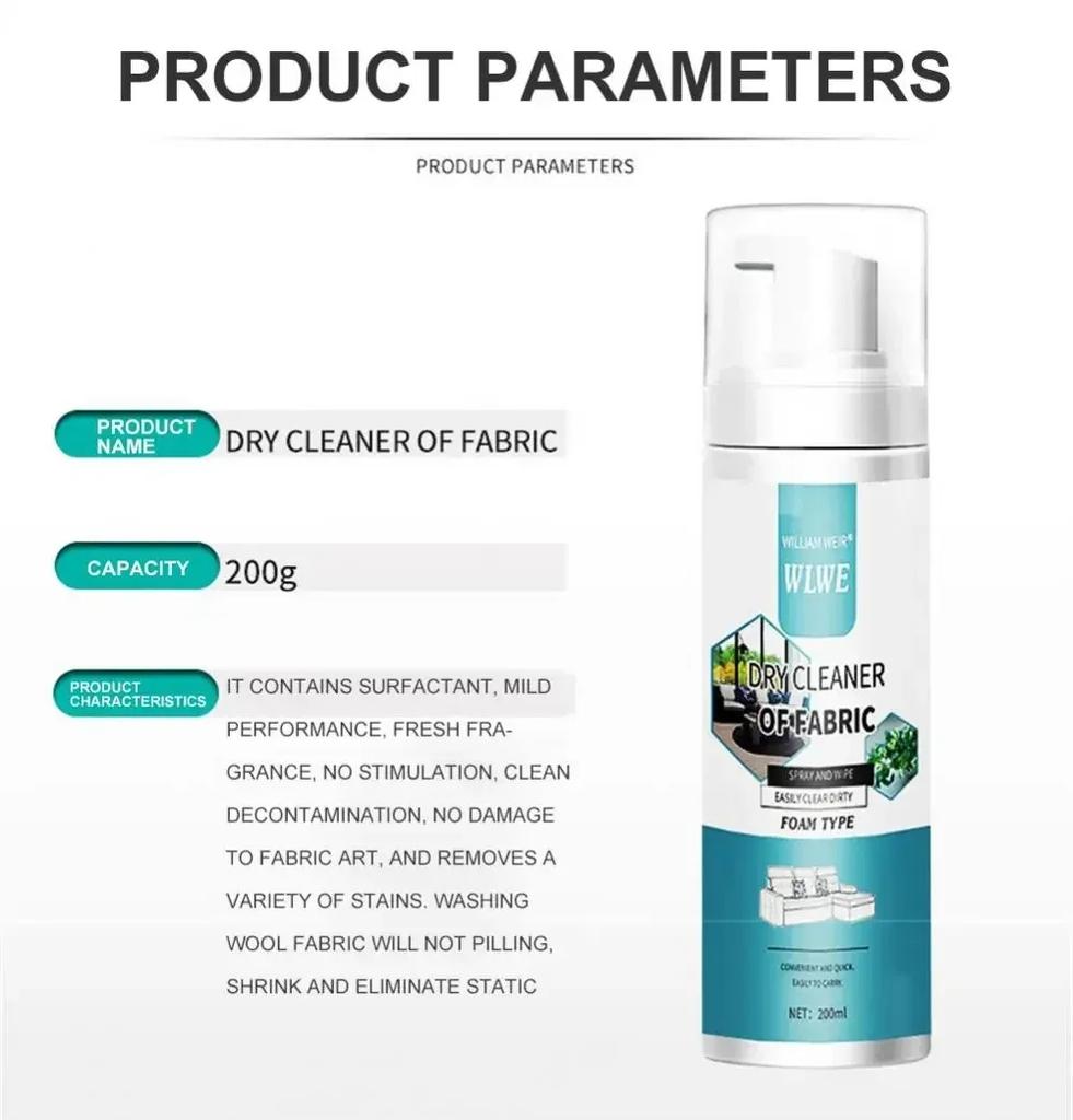 Foamy Carpet Cleaning Fabric Cleaner Dry Cleaning Fluid House Cleaning Strong Decontamination Ingredient Stubborn Stain Cleaner