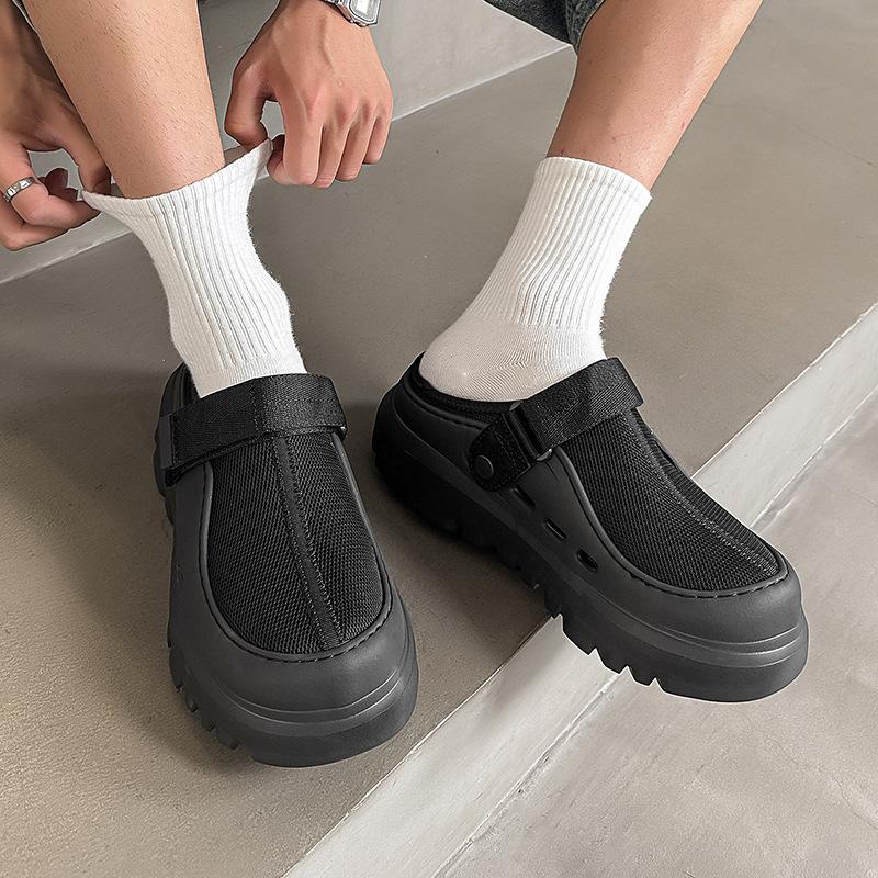 New summer plastic film Kroger hole shoes lazy bag head beach cool slippers