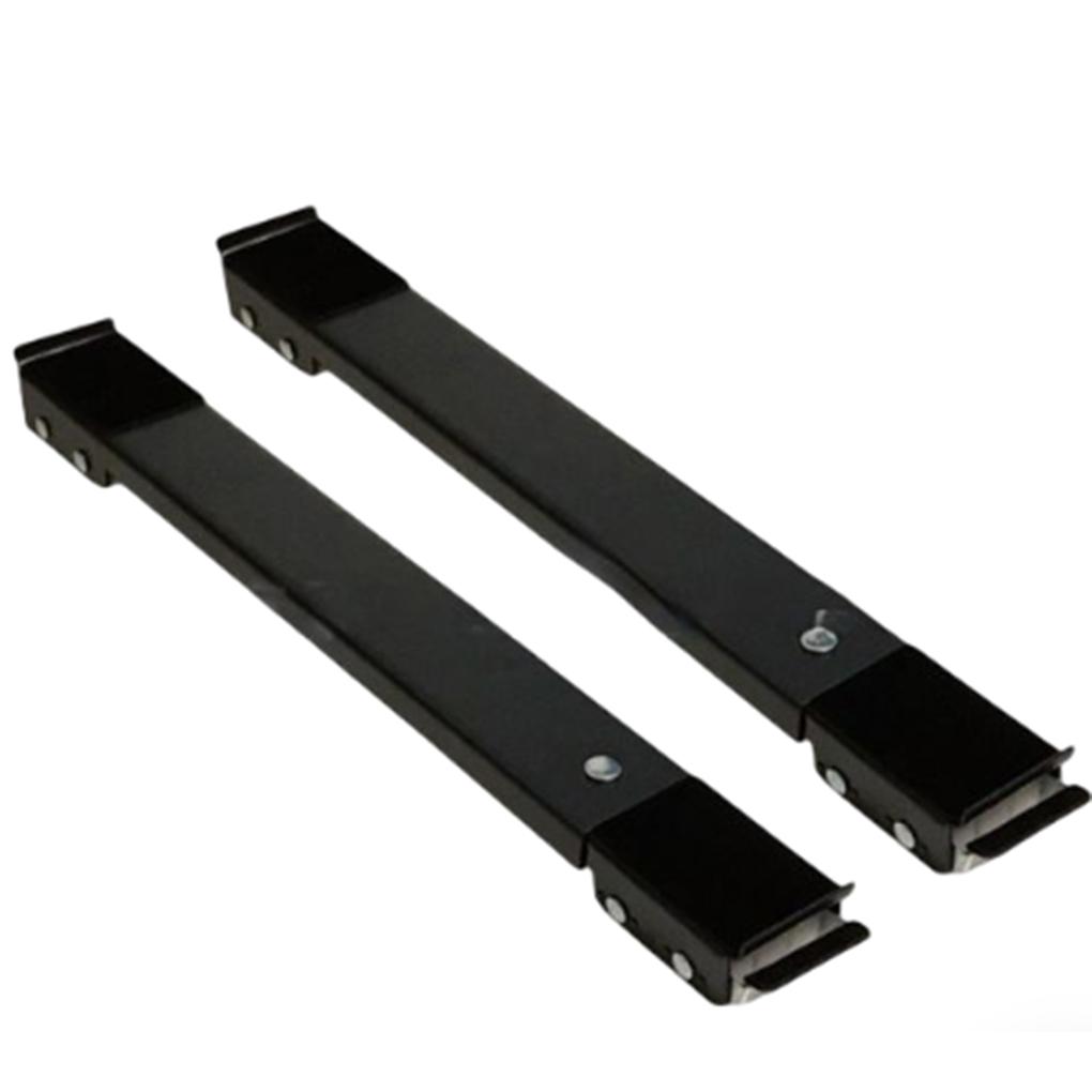 2 Pieces Washing Machine Refrigerator Mobile Roller Base Stainless Steel Holder Bracket for Home Bathroom Kitchen Bedroom