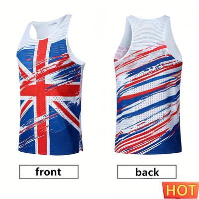 Heren Tanktops Hardloopvest Kleurverloop Marathon Sneldrogend Tanktop Heren Gestreept Mesh Ademend Mouwloos T-shirt