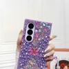 Bling Butterfly Bracelet Chain Phone Case for Samsung Galaxy Z Fold 7 6 5 4 Protective Cover with Strap