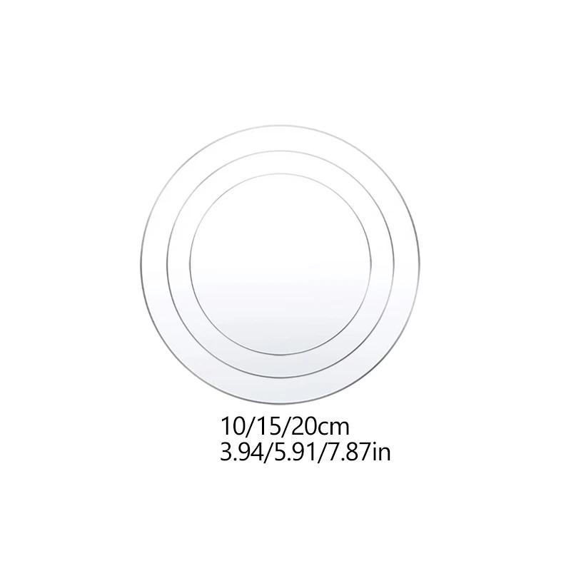 4/6/8/10 Inch Round Cake Board 3pcs/Set Acrylic Cake Disc For Cake Trimming Circle Clear Perspex Sheeting Acrylic Plate