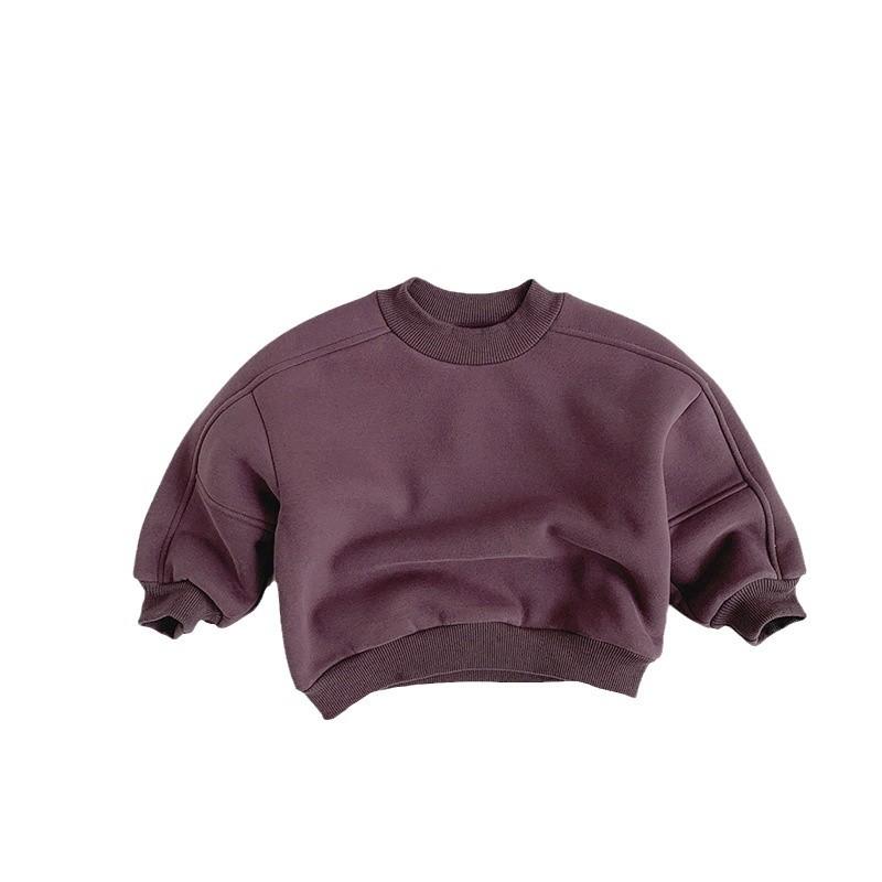 Vintage Versatile Thick Fleece Warm Pullover Sweatshirt For Toddler Boys And Girls
