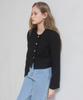 Among A Cropped Tweed Jacket_Black