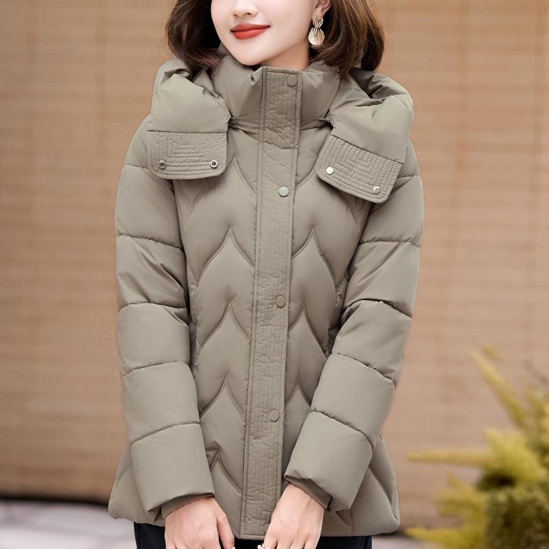 Nadměrné velikosti XL-6XL Zimní bundy Dámské svrchní oblečení S kapucí Hřejivé Ležérní Zimní kabát Dámské parky