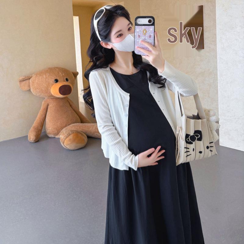 2026 Spring/Summer Maternity Set: Sleeveless Vest Dress + Sun Protection Top 2XL