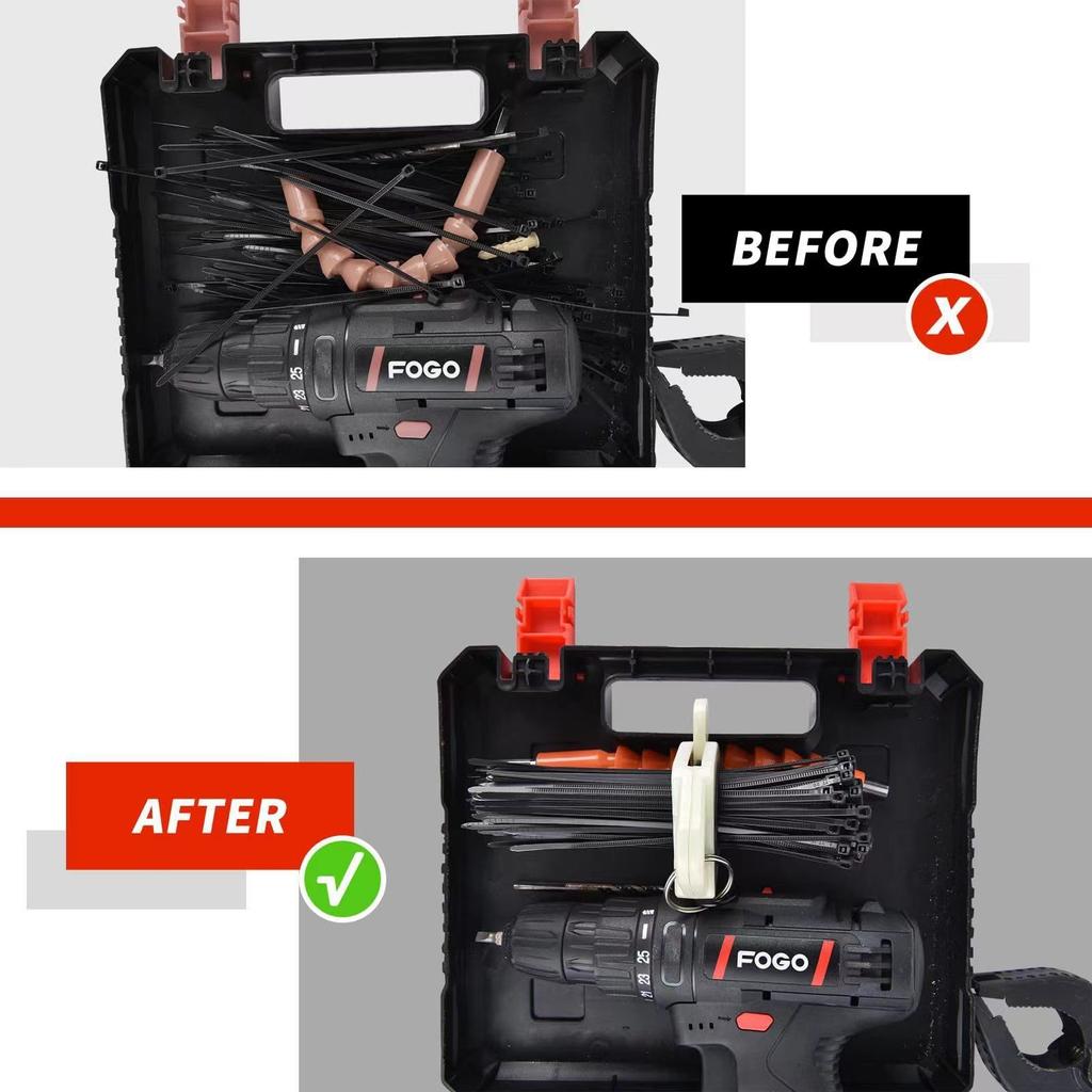 Kabelbinder-Organizer, leichter Kabel-Organizer-Halter aus Kunststoff, wiederverwendbarer Kabelbinder-Spanner, Kabelbinder-Halterungswerkzeug für die Verwaltung von Kabelbindern