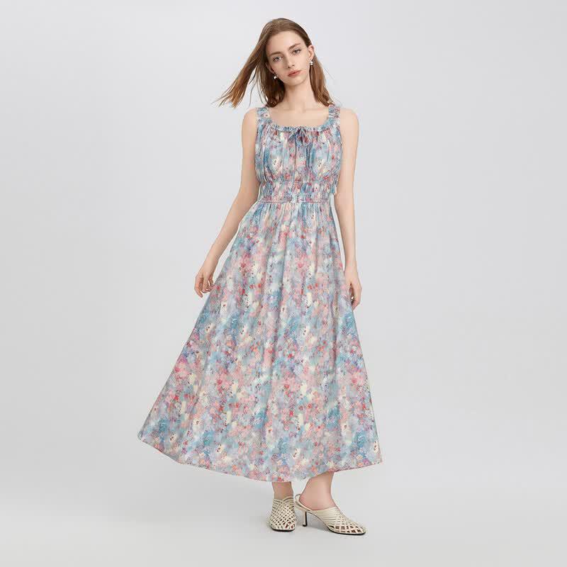 Women s Resort Style Printed Sleeveless Midi Dress S