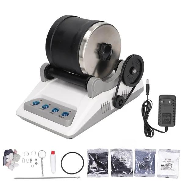 

100 - 240 В Набор для приготовления рок-стакана DIY Elektrische Rock Tumbler Spielzeug Mit EU Plug серебряный/чёрный