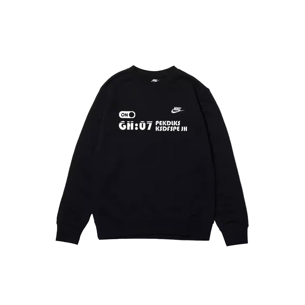 

Nike Уличный дышащий арт-медведь для города, универсальный с логотипом в виде букв, с круглым вырезом, с длинным рукавом, унисекс толстовка BV2667-010(TEAM1061-26-29) S