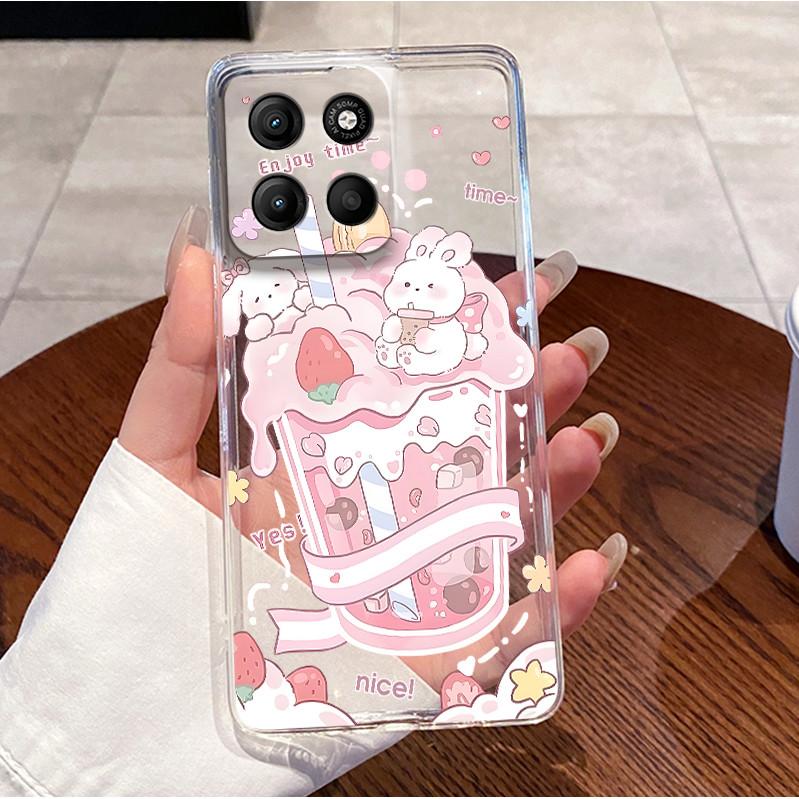 Phone Case For Motorola Moto G17 Power Case Luxury Cute Love Rabbit Funny Clear Soft TPU Silicone Cover For Moto G17Power Bumper
