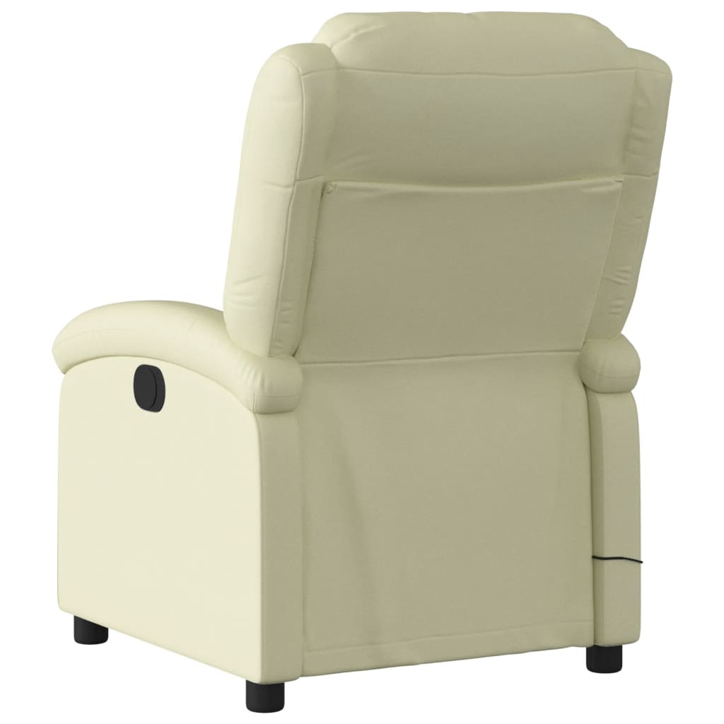 Massage Chair Relax Chair Genuine Leather Cream