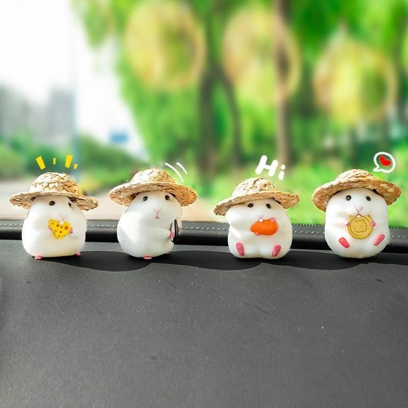 Hamster Car Accessories New Console Cute Doll Car Interior Pendant Car Decoration Cool Car Decoration
