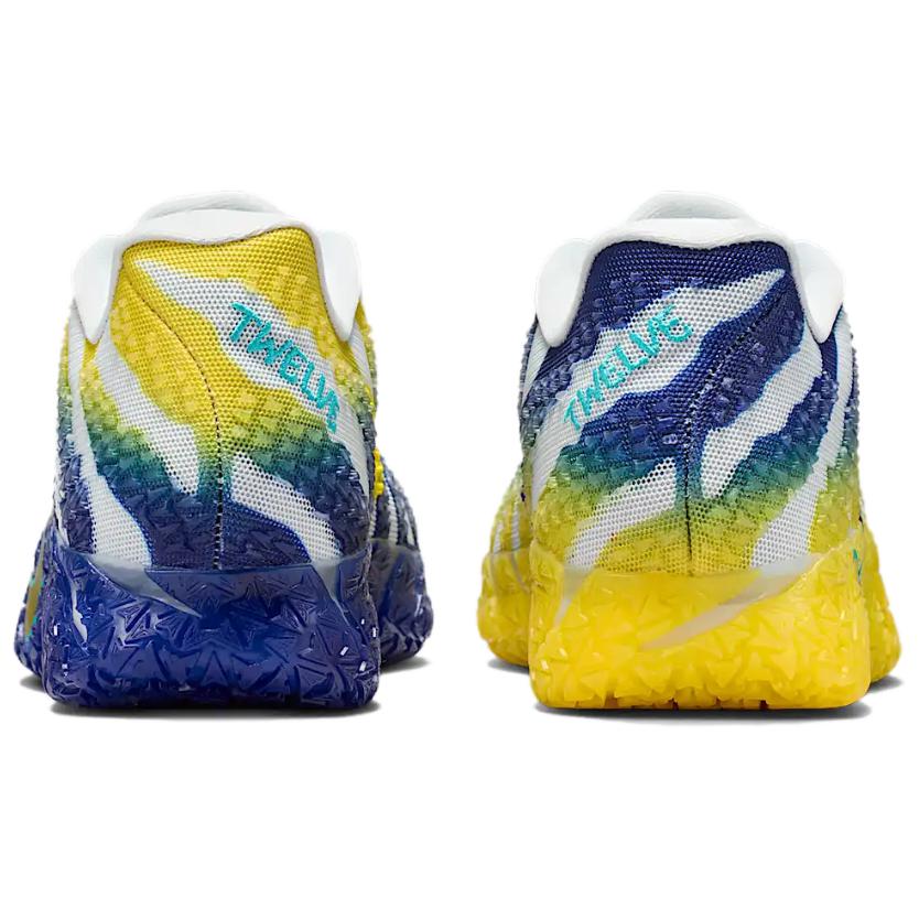 Nike Ja Morant 3 Rebound Grip Low Top Basketball Shoes Men's White Blue Yellow HF2794-004