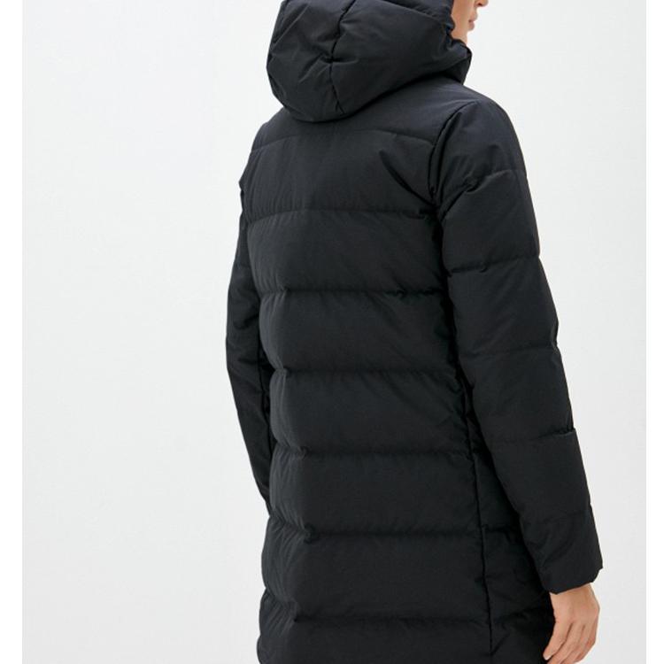Adidas Outdoor Mid-Length Warm Duck Down Hooded Jacket Women Jacket Black H23071