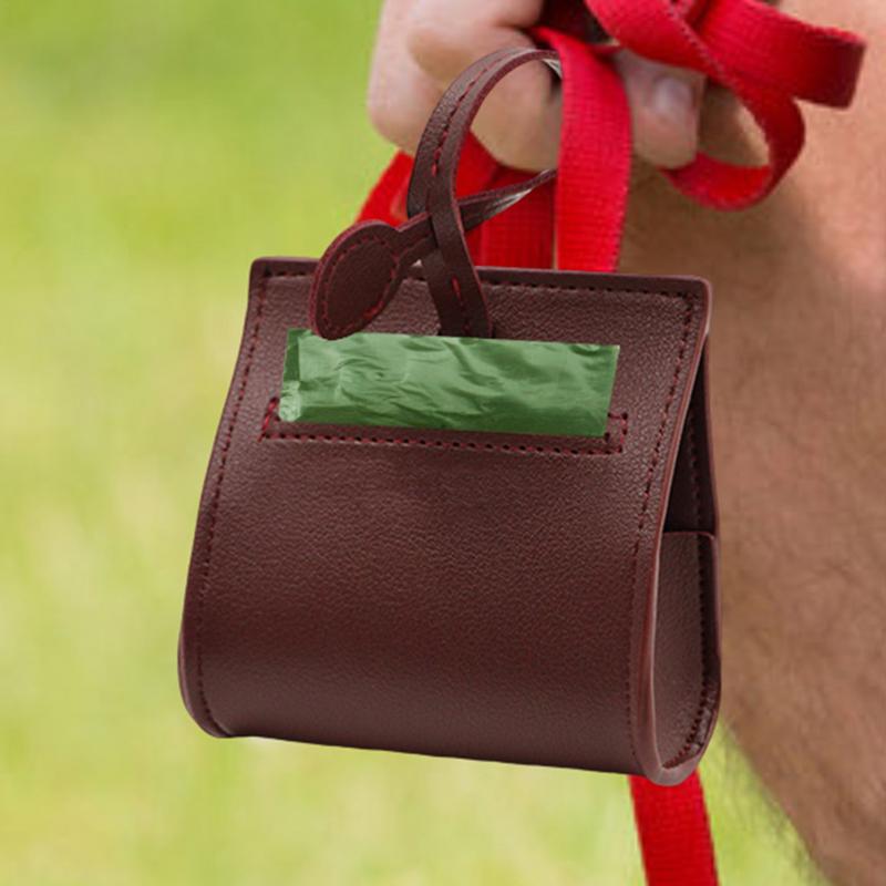 PU Dog Poop Bag Dispenser Portable Pet Waste Bag Dispenser Multipurpose Outdoor Dog Poop Bag Holder Square Poop Bag Holder